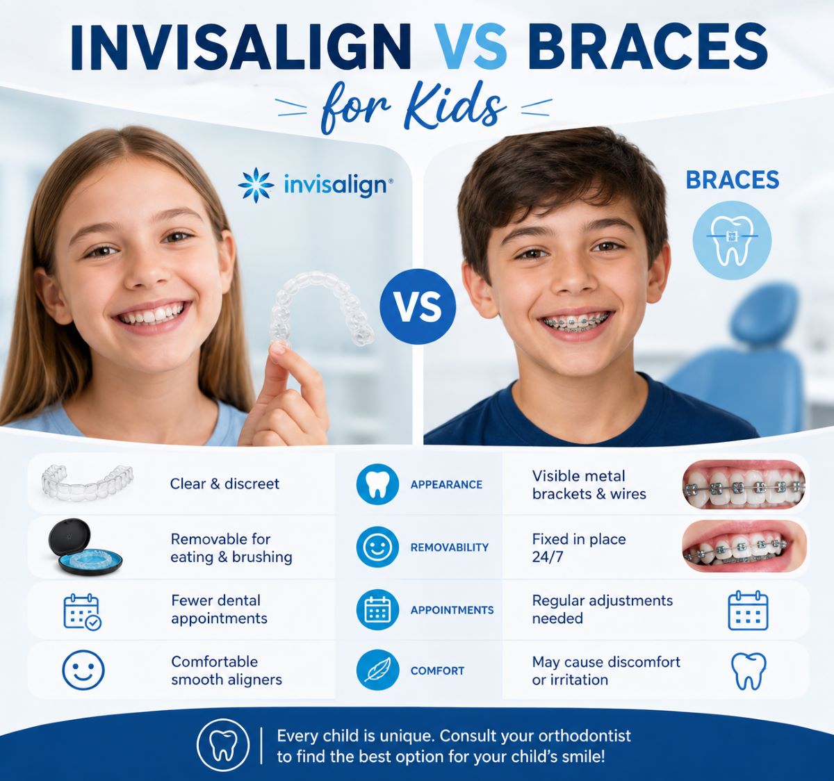 invisalign vs braces for kids invisalign vs braces for kids
